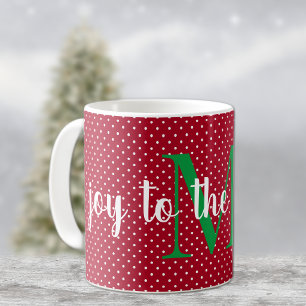 Mug Initiale, Joie au Monde, Points Suisses, 11oz