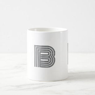 Mug Initiale Monogrammée Simple Minimaliste Moderne No
