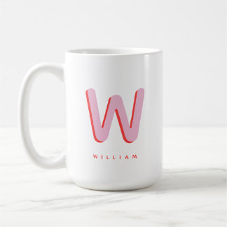 Mug Initiale personnalisée | Monogramme de nom personn