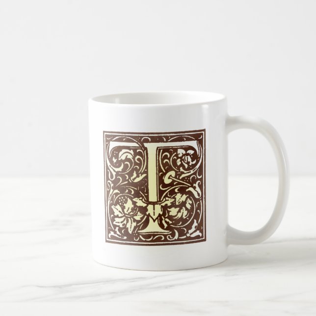 Mug Initiale vintage T (Droite)
