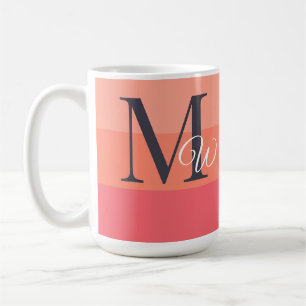 Mug Initiales de monogramme de Personnaliser pour le b