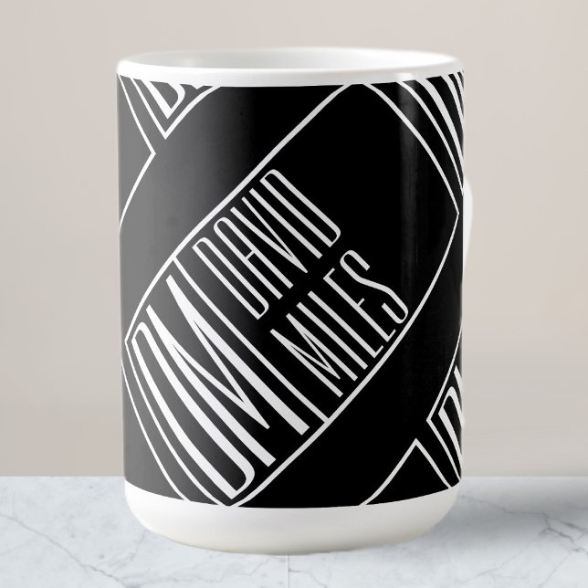Mug Initiales modernes avec motif de monogramme de nom (Créateur téléchargé)