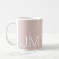 Initiales Monogrammées Surdimensionnées Rose Pâle