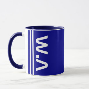 Mug Initiales & Nom modernes Meilleur monogramme ble