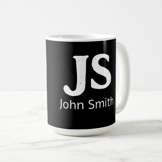 Mug Initiales personnelles personnalisables (Devant droit)
