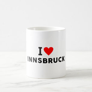 Mug Innsbruck Autriche ville d'amour cœur comme voyage