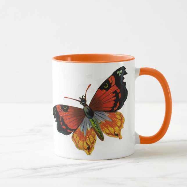 Mug Insectes ou bugs vintage, beau papillon (Droite)