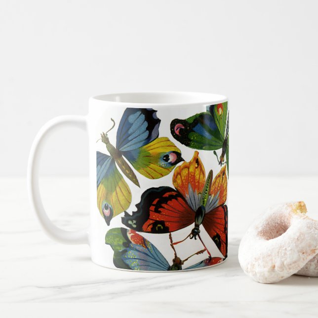 Mug Insectes vintages ou des insectes, Belles papillon (Avec donut)