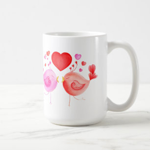 Mug Inséparables poème rose rouge coutume valentines m