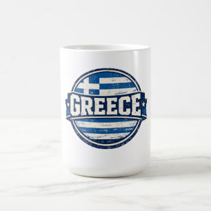 Mug Insigne de drapeau vintage de Grèce