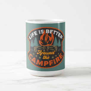 Mug Insigne de feu de camp Mot Art