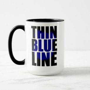 Mug Insigne de soutien de la police de la ligne bleue 