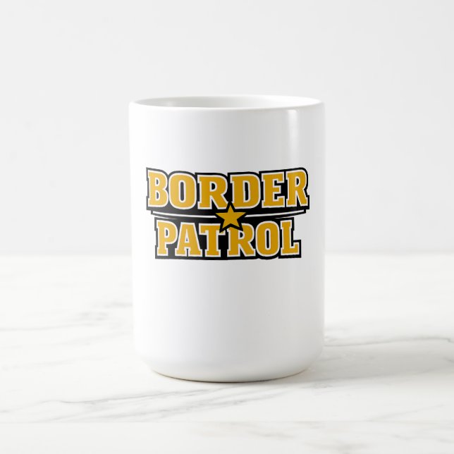 Mug Insigne de texte gras de la Patrouille Frontalière (Centre)