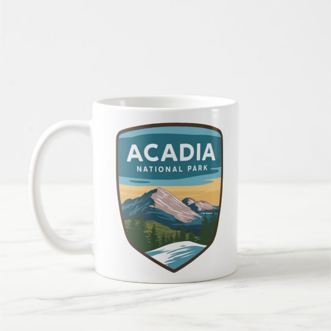 Mug Insigne de voyage du parc national Acadia (Gauche)