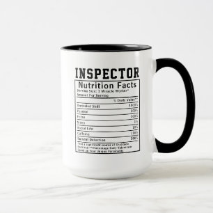 Mug Inspecteur amusant Valeur nutritive Personnel empl