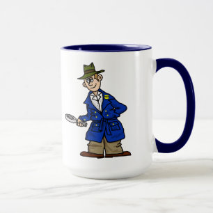 Mug Inspecteur de police ou privé de café oeil