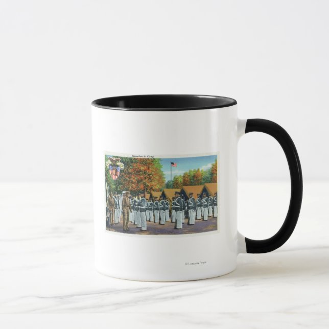 Mug Inspection au camp, Soldats en formation (Droite)
