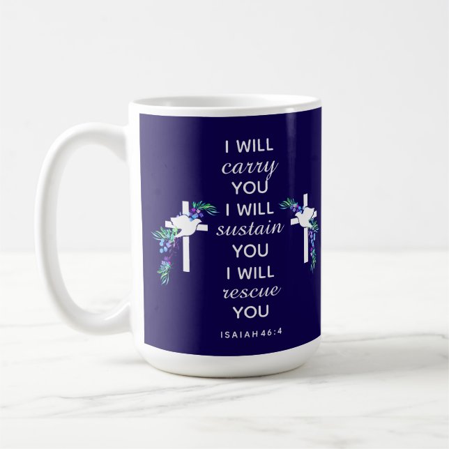 Mug Inspirant Isaïe 46:4 (Gauche)