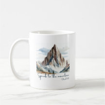 Mug inspirant "Parle à la montagne" - Mark 1