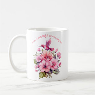 Mug inspiration de fleurs et d'oiseaux