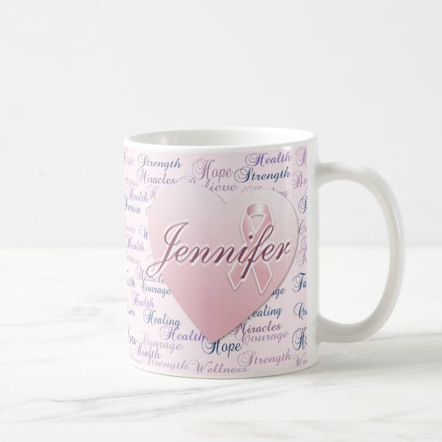 Mug Inspiration positive personnalisée avec coeur (Droite)