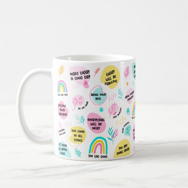 Mug Inspiration quotidienne de la manifeste d'affirmat (Gauche)