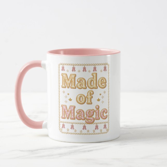 Mug Inspirational Sparkly "Made of Magic" (Gauche)
