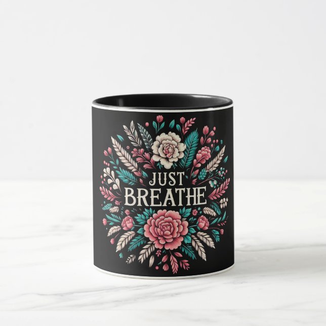 Mug Inspirationnel/chrétien/Juste Respirer (Centre)