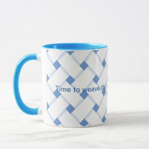 Mug Inspirationnel Elegant Motif de tissage sur Sky Bl