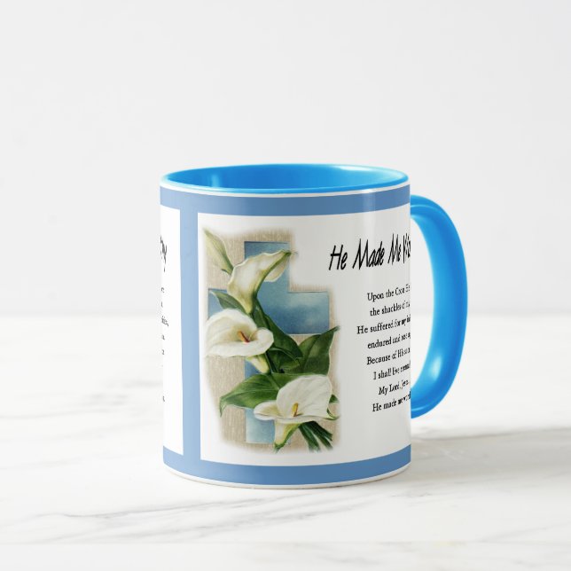 Mug Inspirationnel Il M'A Fait Digne (Devant droit)
