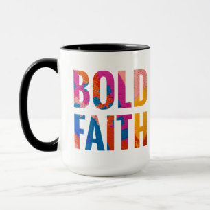Mug inspirationnel multicouleur de foi audacieuse