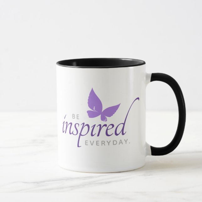 Mug Inspirationnel Soyez Inspiré Papillon Quotidien (Droite)