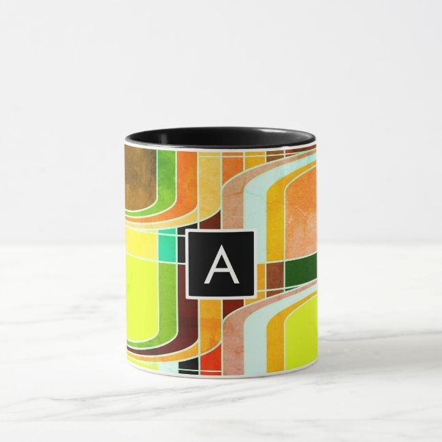 Mug Inspiré de funky rétro coloré (Centre)