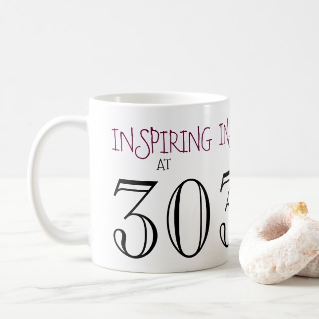 Mug Inspirer à 30 trentième anniversaire Cadeau (Avec donut)