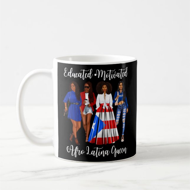Mug Inspirer Afro Latina Queen Puerto Rico femmes Ri (Gauche)
