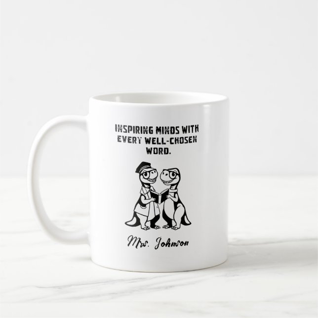 Mug Inspiring Minds Well-Chosen Word Educator Design (Gauche)