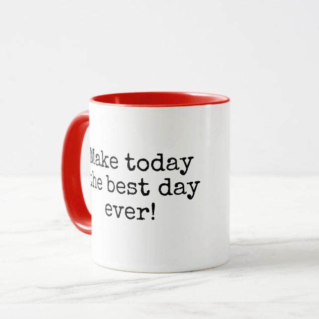 Mug Inspiring Quote With Stick Figure Girl (Devant gauche)