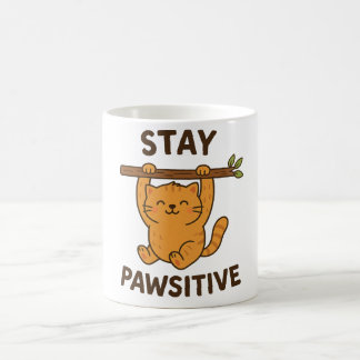 Mug  Inspiring "Stay pawsitive" Quote Print
