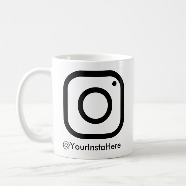 Mug instagram entreprise médias sociaux moderne minima (Gauche)