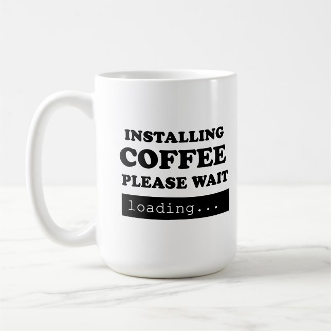 Mug Installation du café Veuillez patienter (Gauche)