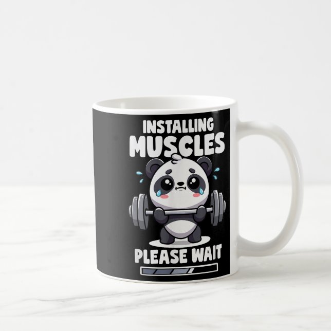 Mug Installation Muscles Veuillez Patienter Panda Lift (Droite)