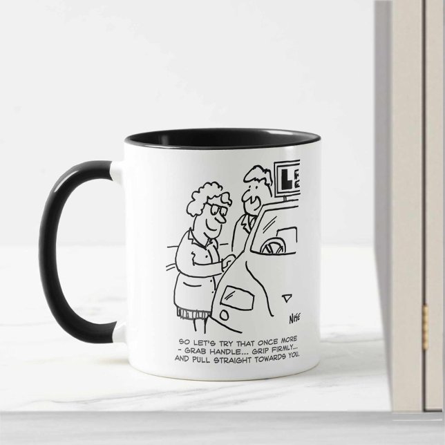 Mug Instructeur de conduite donnant une leçon de condu (Créateur téléchargé)