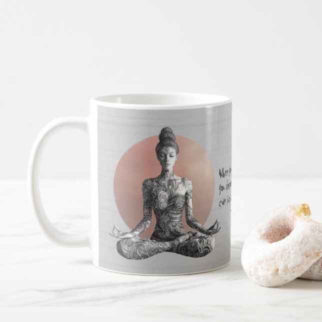 Mug Instructeur de méditation Yoga Reiki Master Lotus  (Avec donut)