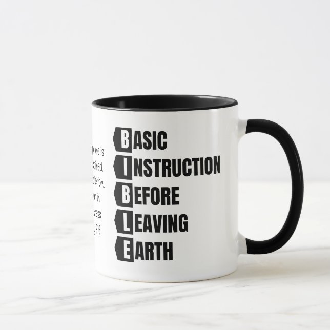 Mug Instruction de base avant de quitter la Terre BIBL (Droite)