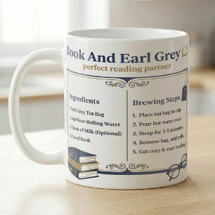 Mug Instructions de thé pour les amoureux de livres