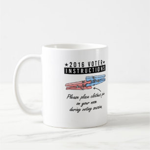 Mug INSTRUCTIONS POUR LES ÉLECTEURS DE 2016 - Placez u