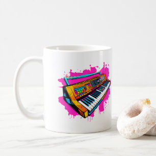 Mug Instrument de musique des années 90 en style Vinta