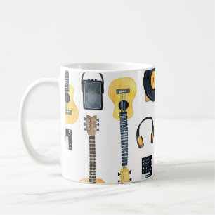 Mug Instruments de musique : aquarelle transparente