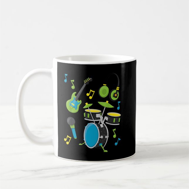 Mug Instruments de musique Batterie de guitare (Gauche)