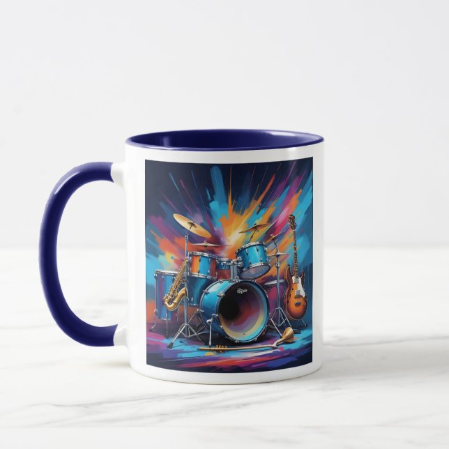 Mug Instruments de musique de nom personnalisé (Gauche)